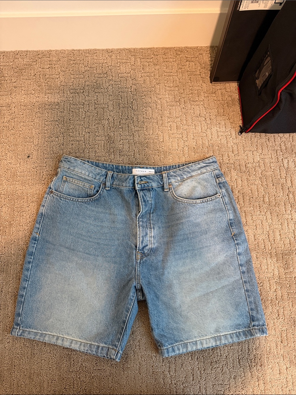 Topman Light Blue Denim Jean Shorts